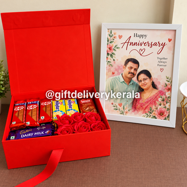 Chocolate Hamper & Photo Frame (A4) Combo